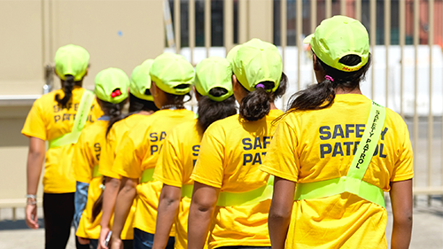 Group of safety patrollers